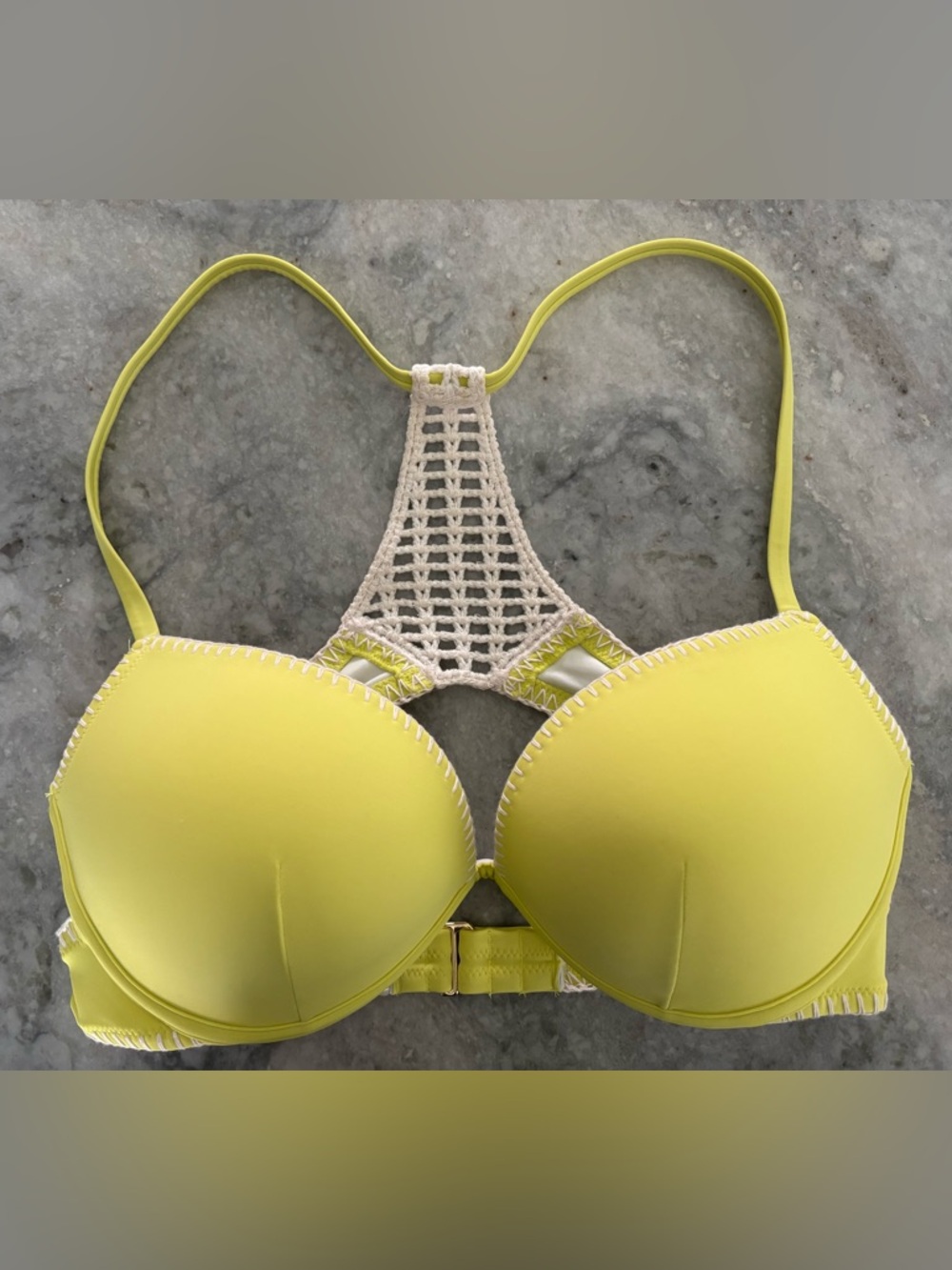 Victoria’s Secret Carova Crochet Racerback Push-Up Bikini Top